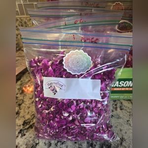ROSE PETALS Dried ORGANIC Handpicked Flash Dried Peak at Freshness in Maine 1 oz